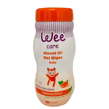 دستمال مرطوب کودک روغن بادام سیلندری 70 برگی - نارنجی وی کر Wee care